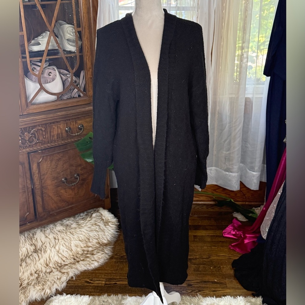 AFRM Black Women's Long Cardigan Sweater